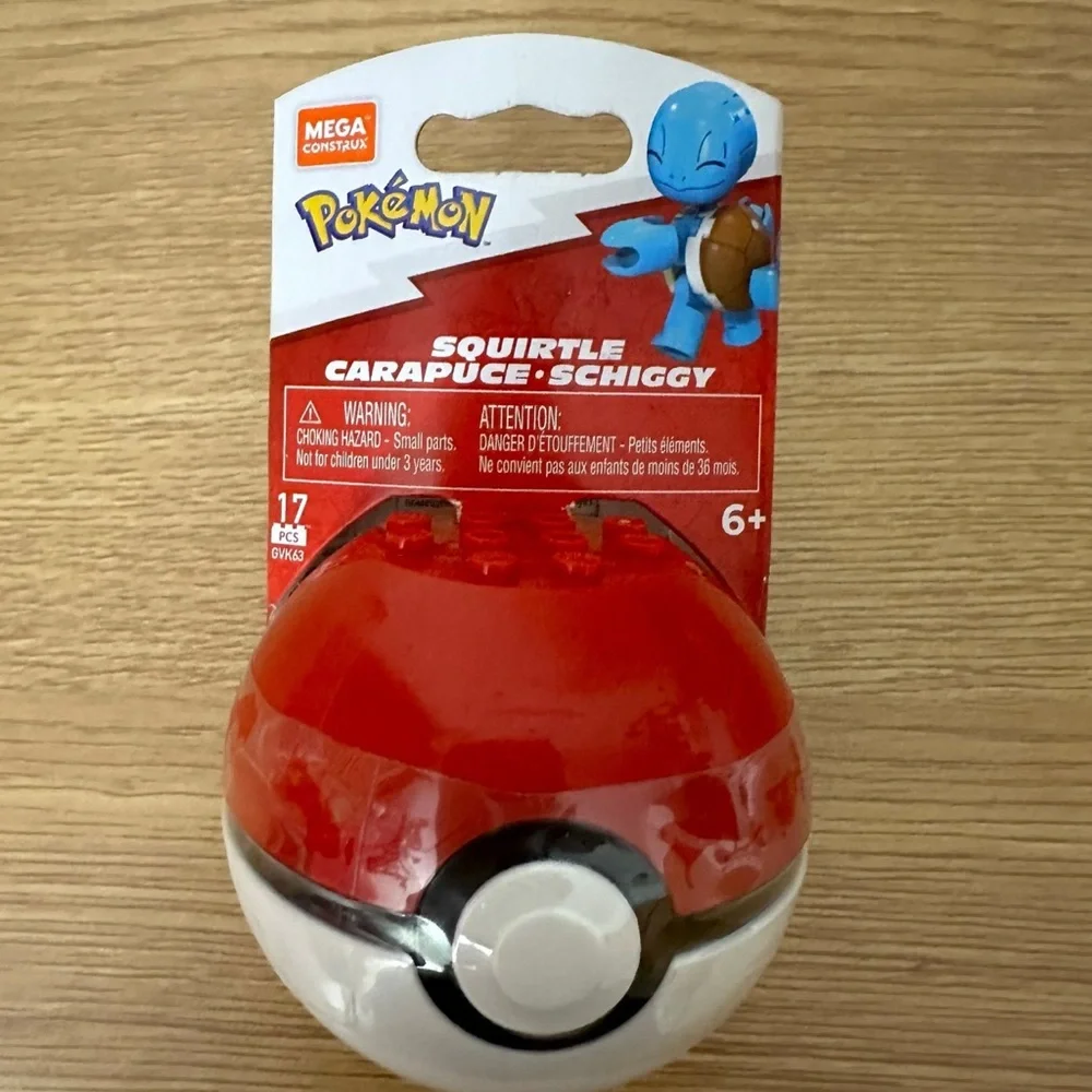 Mega Construx Pokemon Lot Of 3 Poke Ball Squirtle Pikachu Bulbasaur New Sealed